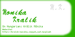 monika kralik business card